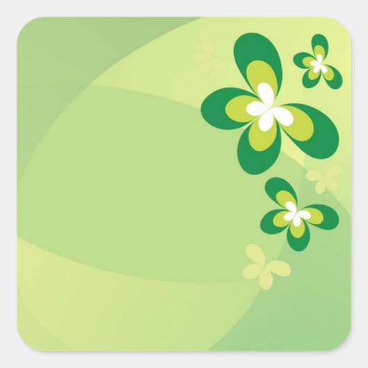 Spring has Sprung Vierkante Sticker (Voorkant)