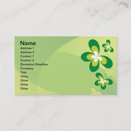 Spring has Sprung Visitekaartje (Voorkant)