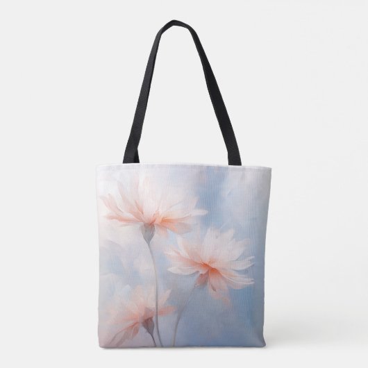 Spring Hazy Pastel Petal Wildflower Bloemen van Av Tote Bag (Achterkant)