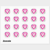 Spring Heart Love Ronde Sticker (Vel)