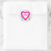 Spring Heart Love Ronde Sticker (Tas)