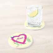 Spring Heart Moederdag Zandsteen Onderzetter (Zijkant)