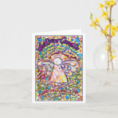 Spring Hearts Cancer Angel-kaart Kaart (Gele Bloem)