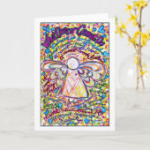 Spring Hearts Cancer Angel-kaart Kaart (Gele Bloem)