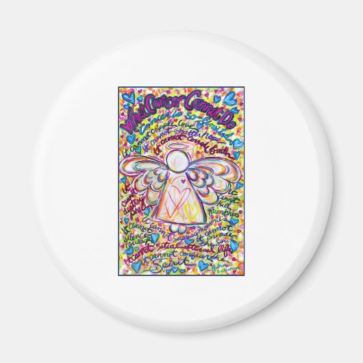 Spring Hearts Cancer Angel Magnet (Voorkant)