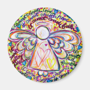 Spring Hearts Cancer Angel Magnet