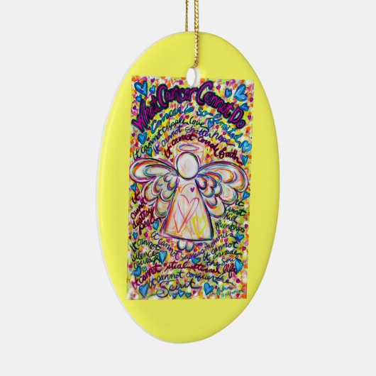 Spring Hearts Cancer Angel Ornament Gepersonalisee (Rechts)