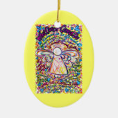 Spring Hearts Cancer Angel Ornament Gepersonalisee (Voorkant)