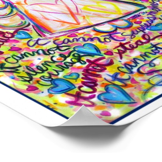 Spring Hearts Cancer Angel Print (White Edge) (Hoek)