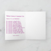 Spring Hearts Cancer Angel Wenskaart Kaart (Binnen)