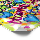 Spring Hearts Cancer kan engel-kunst-schilderen ni Poster (Hoek)