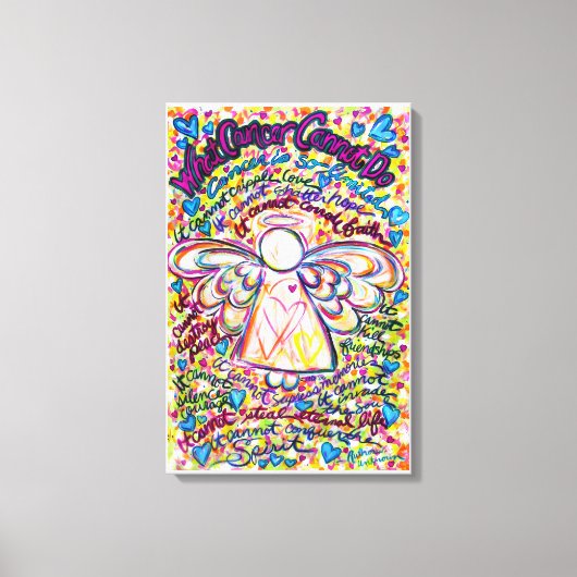 Spring Hearts Cancer kan het schilderen van het Ca Canvas Afdruk (Voorkant)