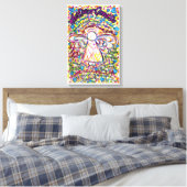 Spring Hearts Cancer kan het schilderen van het Ca Canvas Afdruk (Insitu (Slaapkamer))