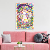 Spring Hearts Cancer kan het schilderen van het Ca Canvas Afdruk (Insitu (Woonkamer))
