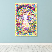 Spring Hearts Cancer kan het schilderen van het Ca Canvas Afdruk (Insitu (Houten vloer))