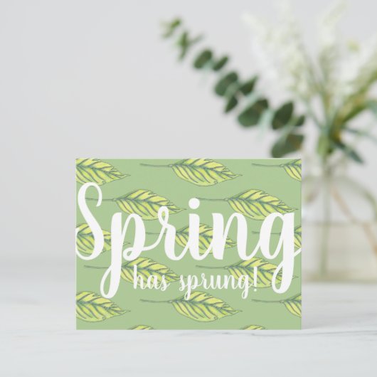 Spring heeft groene bladeren van Sprung Briefkaart (Staand voorkant)