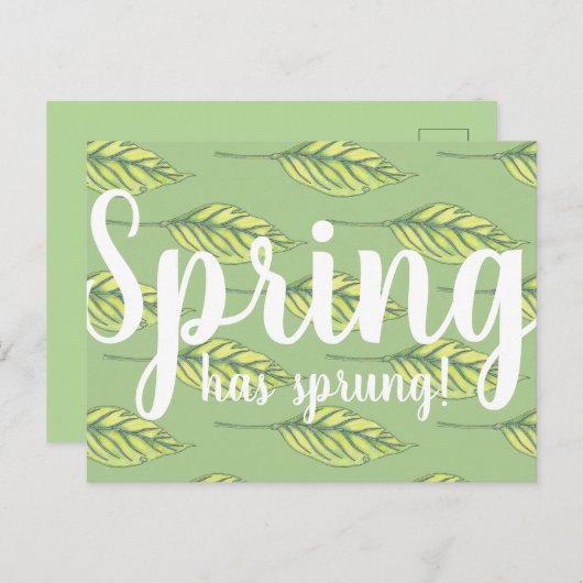 Spring heeft groene bladeren van Sprung Briefkaart (Voorkant / Achterkant)