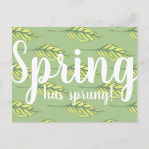 Spring heeft groene bladeren van Sprung Briefkaart