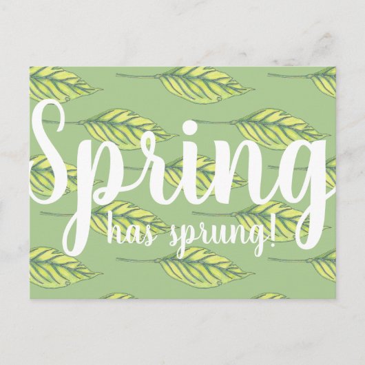 Spring heeft groene bladeren van Sprung Briefkaart (Voorkant)