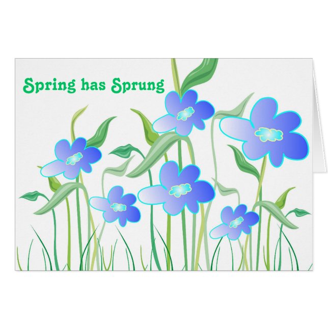 Spring heeft Sprung - Card (Voorkant Horizontaal)