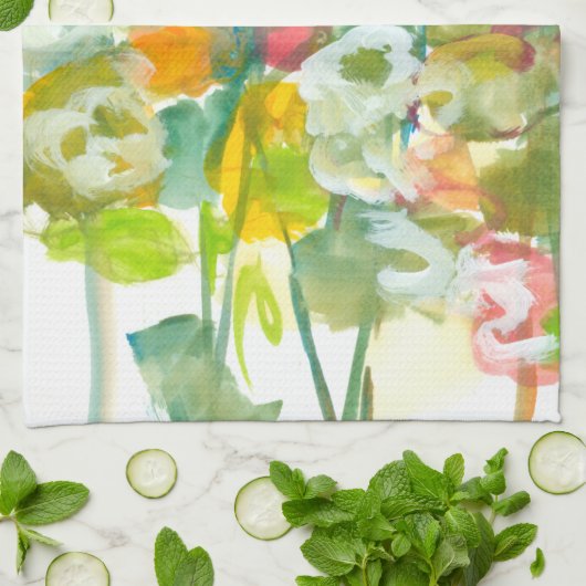 Spring heeft Sprung II Theedoek (Gevouwen)
