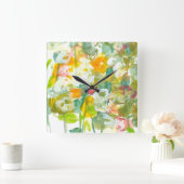 Spring heeft Sprung II Vierkante Klok (Huis)