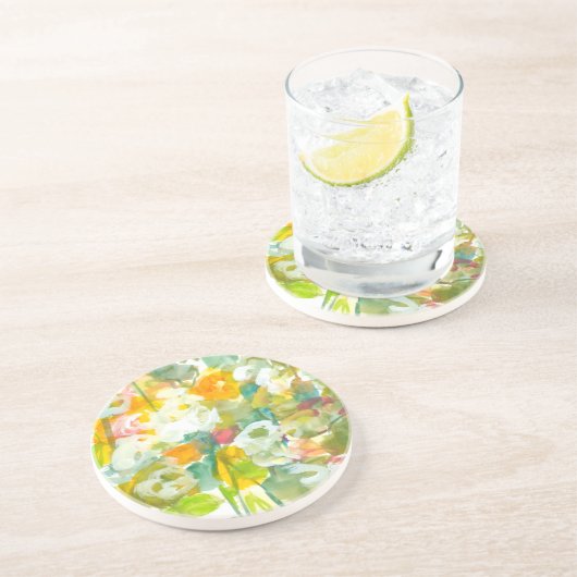 Spring heeft Sprung II Zandsteen Onderzetter (Zijkant)