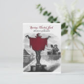 Spring Heeled Jack Devil London Art Briefkaart (Staand voorkant)