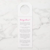 Spring hellebores waterverf kunst leuke feiten flessenhanger (Achterkant)