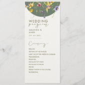 Spring Herfst Boho Wildflower Bloom Whimsical Menu (Voorkant)