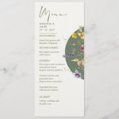Spring Herfst Boho Wildflower Bloom Whimsical Menu (Voorkant)