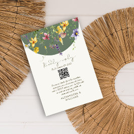 Spring Herfst Boho Wildflower Bloom Whimsical RSVP Kaartje