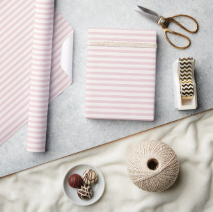 Spring Heritage Strepen Zacht Roze ll Cadeaupapier