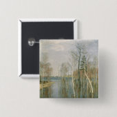 Spring, High Water, 1897 Vierkante Button 5,1 Cm (Voorkant /achterkant)