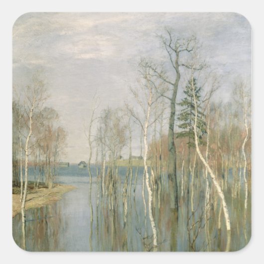 Spring, High Water, 1897 Vierkante Sticker (Voorkant)
