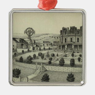 Spring Hill Boerderij, Chase County, Kansas Metalen Ornament