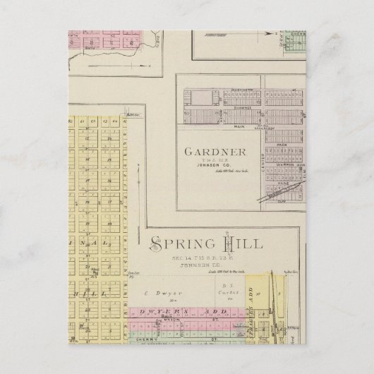 Spring Hill, Edgerton, Ocheltree, Gardner, Kansas Briefkaart (Voorkant)