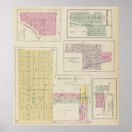 Spring Hill, Edgerton, Ocheltree, Gardner, Kansas Poster (Voorkant)