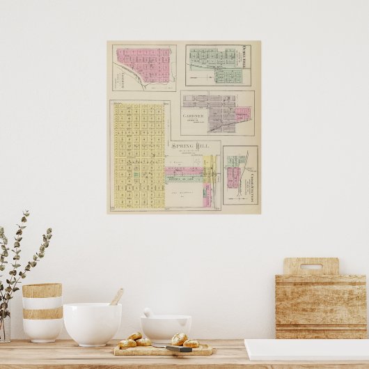 Spring Hill, Edgerton, Ocheltree, Gardner, Kansas Poster (Keuken)