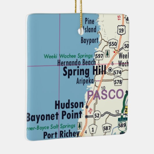 Spring Hill Map Keramisch Ornament (Rechts)