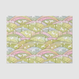 Spring Hills met Baby Geiten en Sneeuwklokjes Pase Tissuepapier