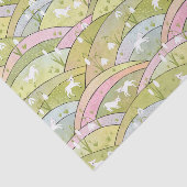 Spring Hills met Baby Geiten en Sneeuwklokjes Pase Tissuepapier (Detail)