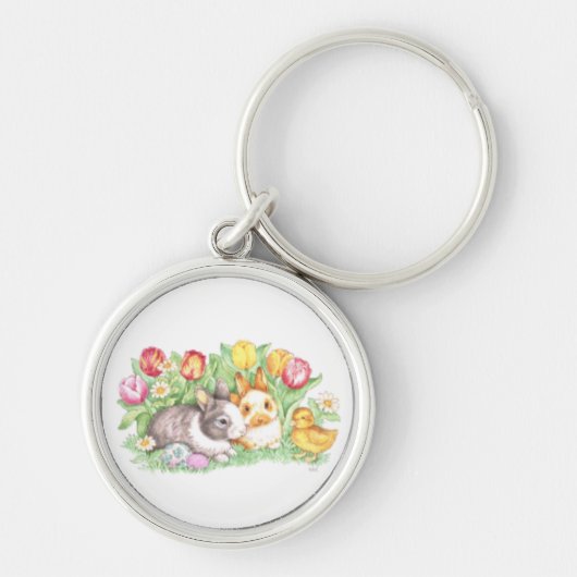 Spring Holiday Paasbunny Sleutelhanger (Voorkant)