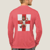 Spring hoog, speel trots Rugby Engeland Tri-Blend Shirt (Achterkant volledig)