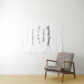 Spring house ets. Date year custom coordinates add Wandkleed (In Situ (horizontaal))