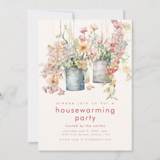 Spring Housewarming Party Uitnodigen Kaart (Voorkant)