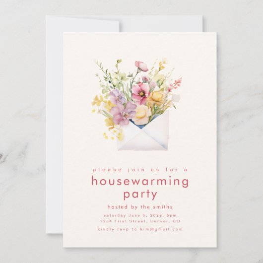 Spring Housewarming Party Uitnodigen Kaart (Voorkant)