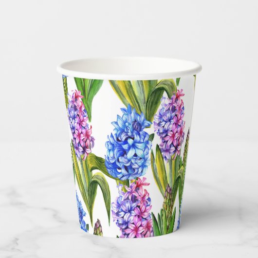 Spring Hyacinth Papieren Bekers (Achterkant)