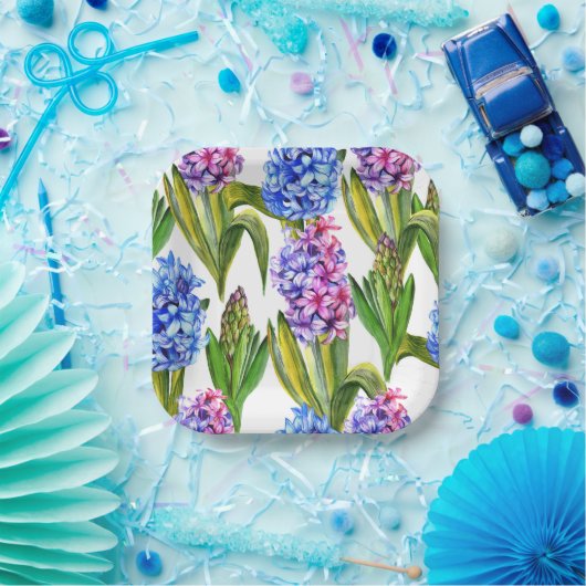 Spring Hyacinth Papieren Bordje (Feest)