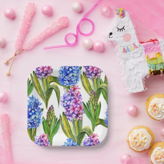 Spring Hyacinth Papieren Bordje (Feest)